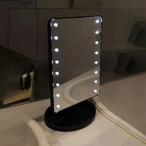 Espejo De Tocador Rotativo 360° Con Luces LED